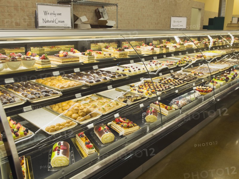 Close up of food in deli case