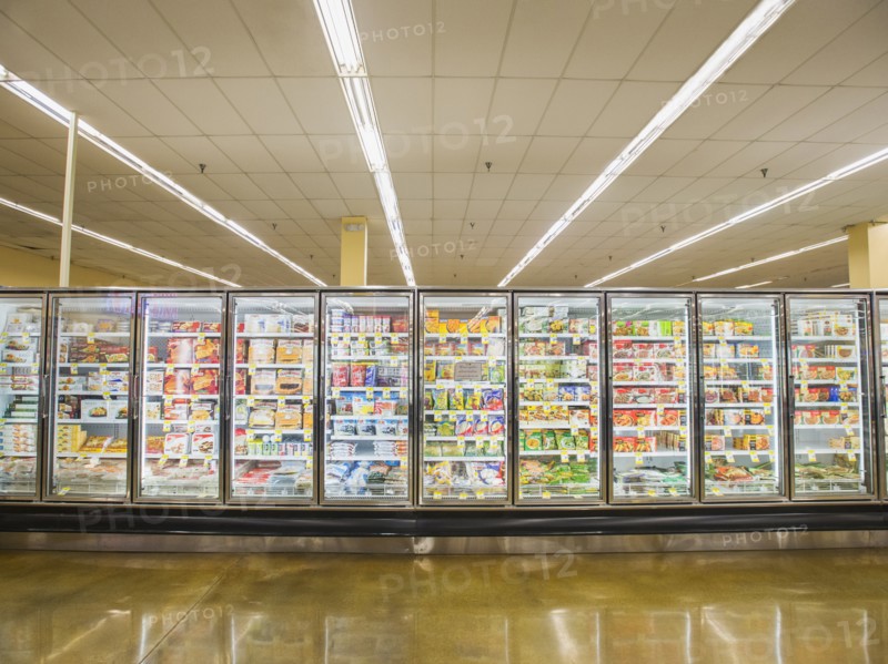 Frozen section of grocery store