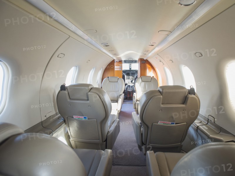 Empty seats on private jet