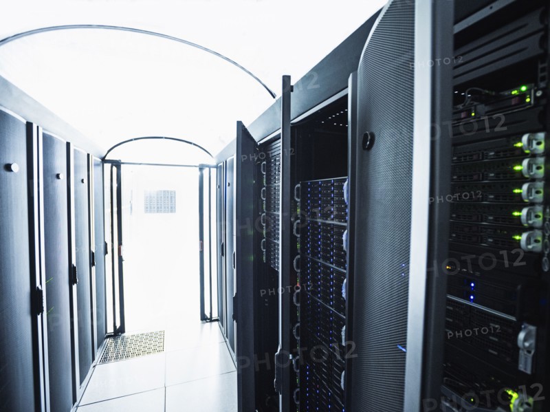 Cabinets and technology in server room