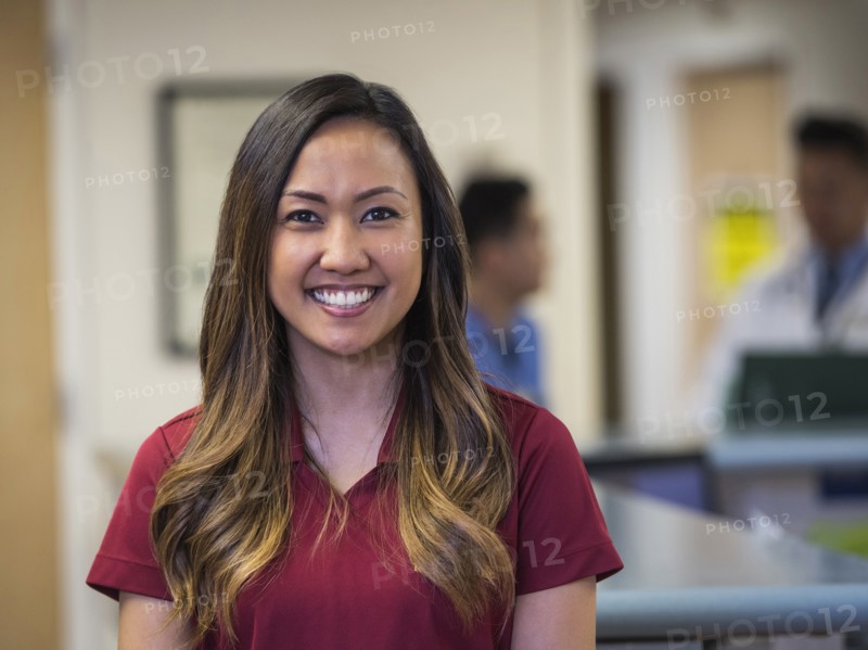 Portrait of smiling nurse in hospital