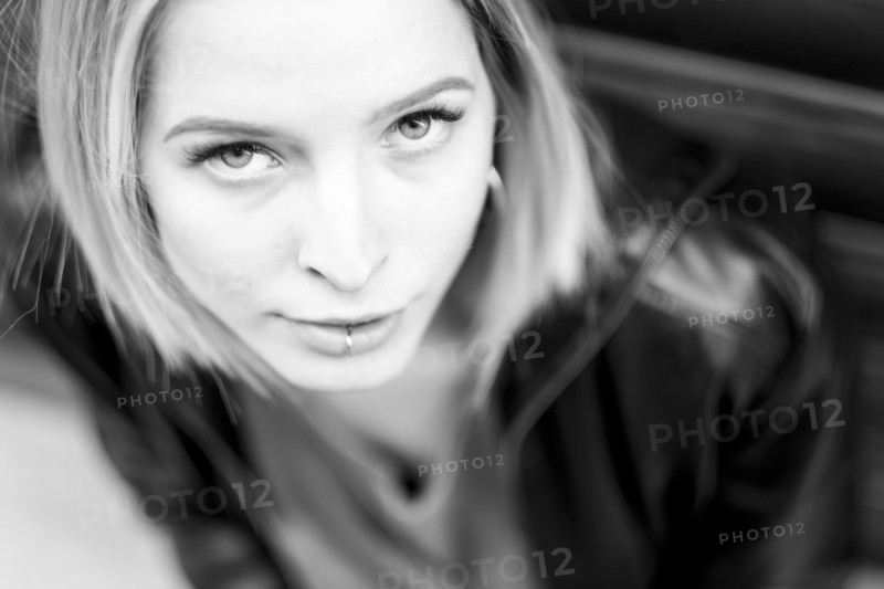 Close up of face of Caucasian woman