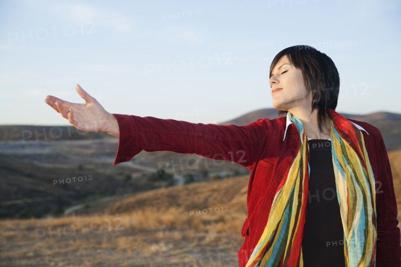 Hispanic woman enjoying the outdoors