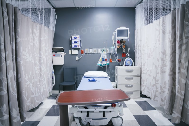 Empty hospital bed