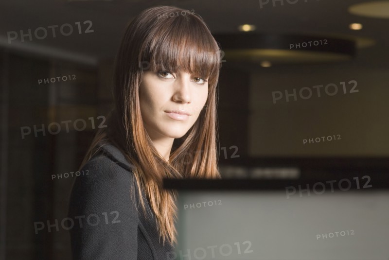Portrait of woman with long hair
