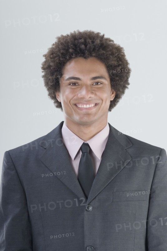 Mixed Race man wearing suit