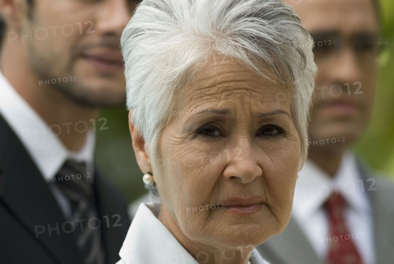 Close up of senior Hispanic businesswoman