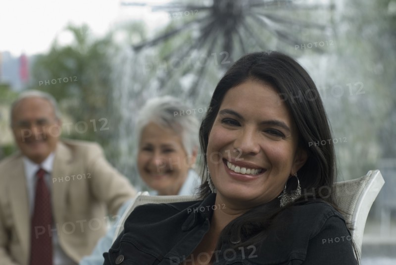 Close up of Hispanic woman smiling