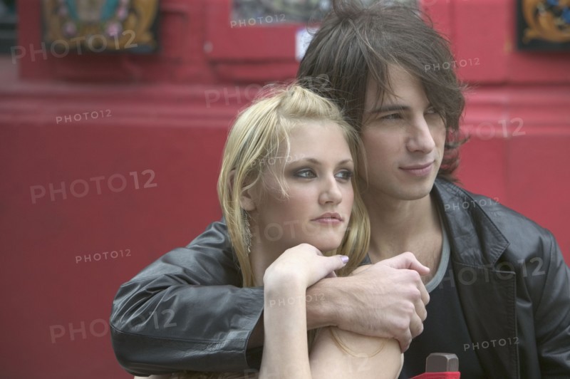Young couple hugging