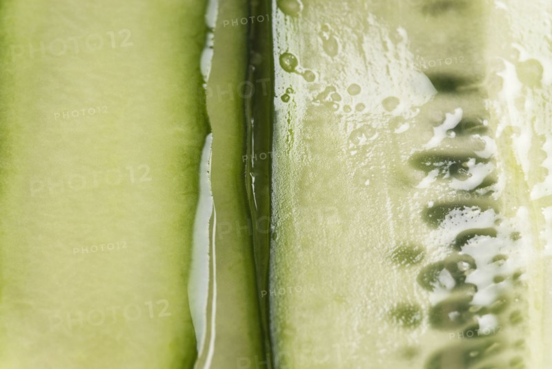 Close up of sliced cucumber