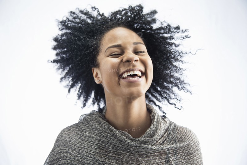 African American woman laughing