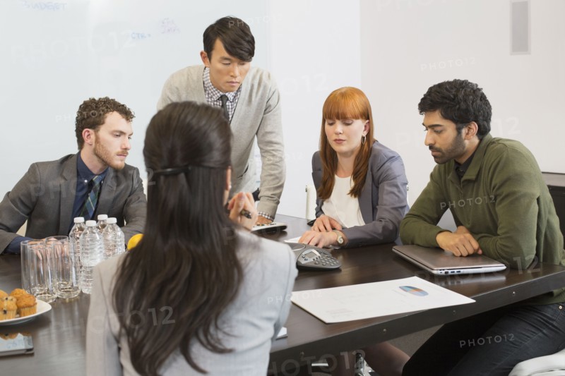 Business people talking in meeting