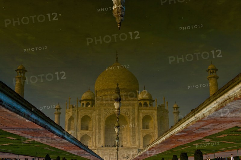 Taj Mahal reflection in pond