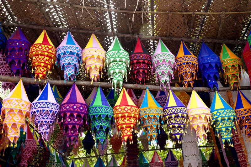 Variety of colorful Indian shades