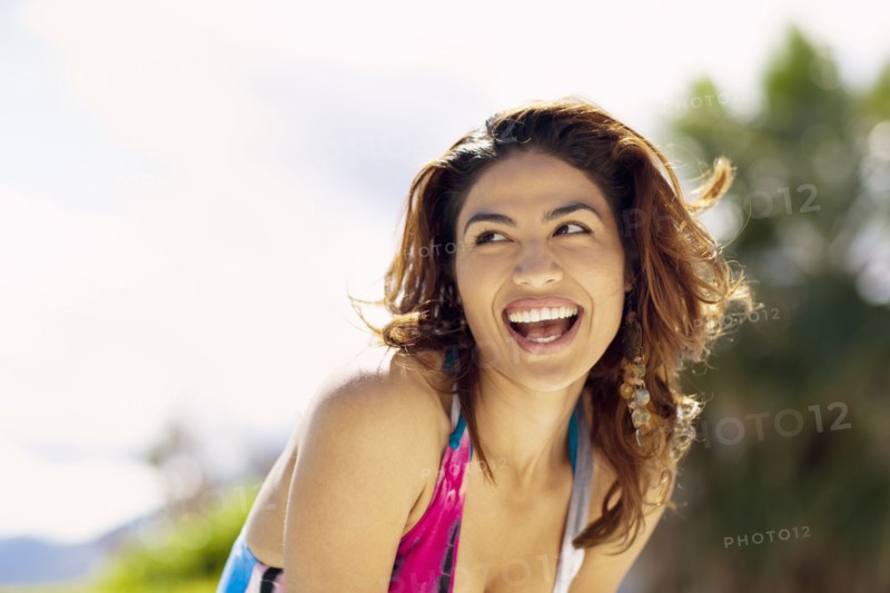 Smiling Hispanic woman