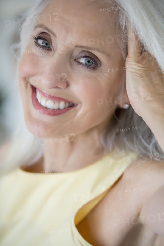 Older Caucasian woman smiling