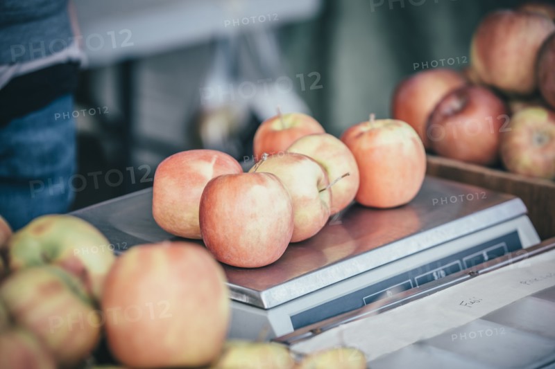 Apples sitting on scale
