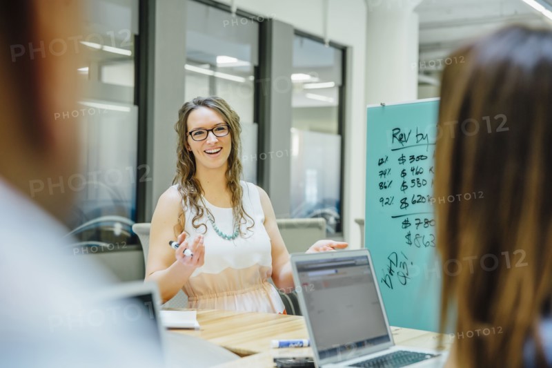 Business people talking in office meeting