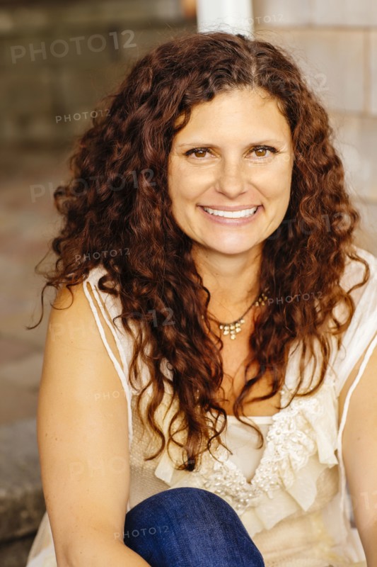 Caucasian woman smiling outdoors