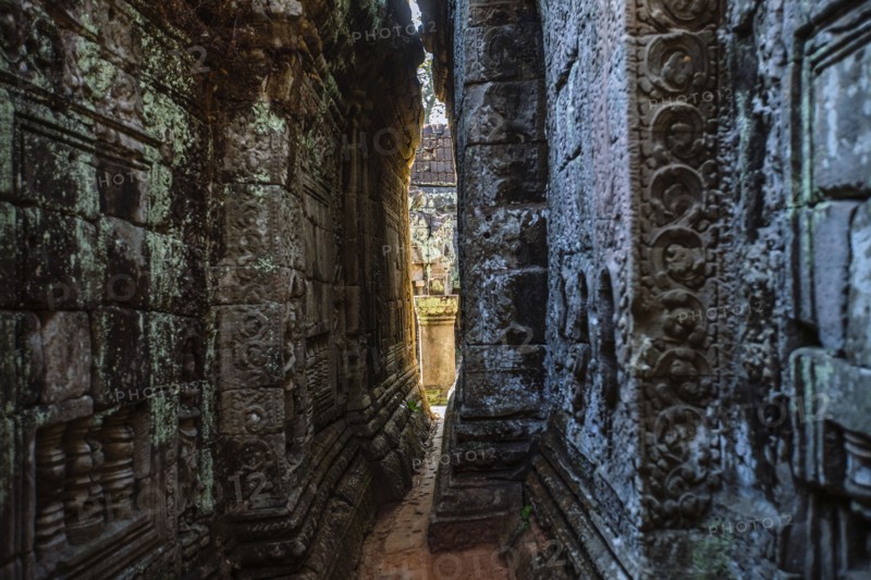 Interior of ancient temple at Angkor Wat