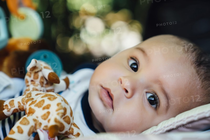 Close up of Mixed Race baby boy