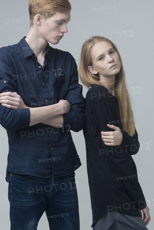 Portrait of serious Caucasian couple