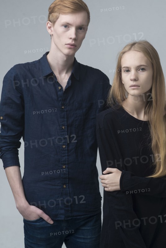 Portrait of serious Caucasian couple