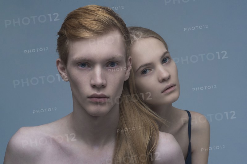 Portrait of serious Caucasian couple