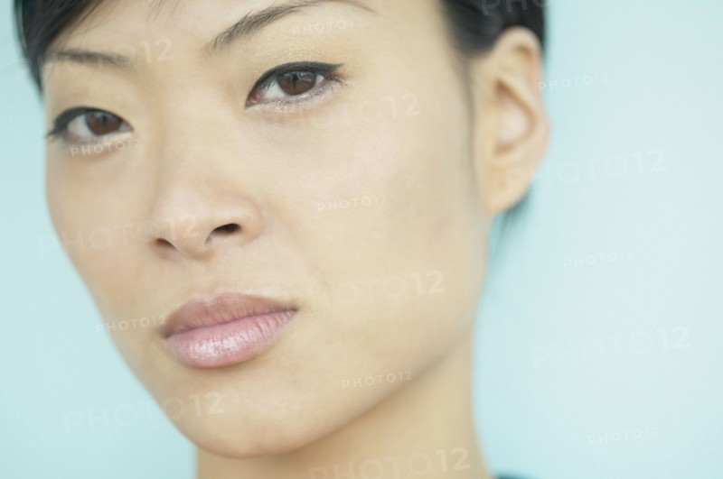 Close up of a young woman's face