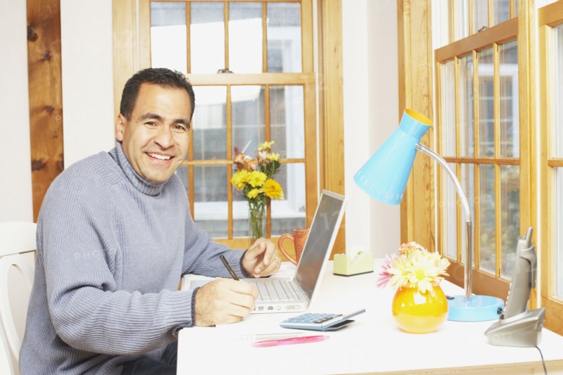 Man using a laptop