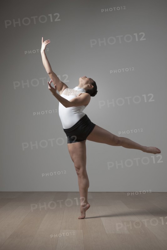 Graceful Caucasian ballet dancer