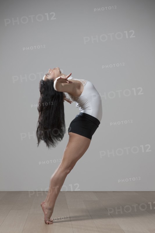 Graceful Caucasian ballet dancer