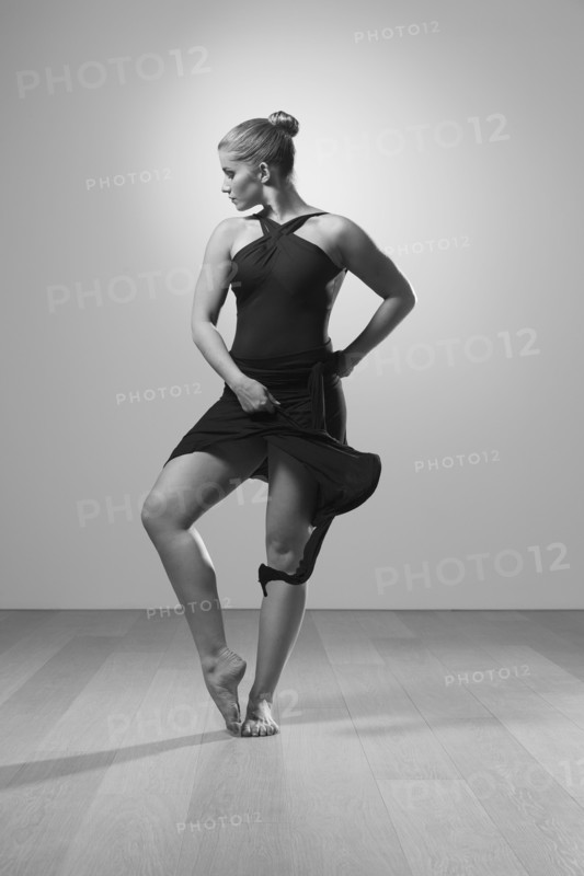 Graceful barefoot dancer