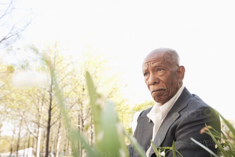 Serious African American man