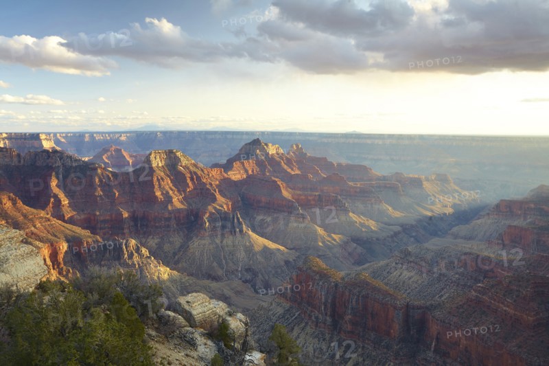 Majestic rock formations in desert landscape