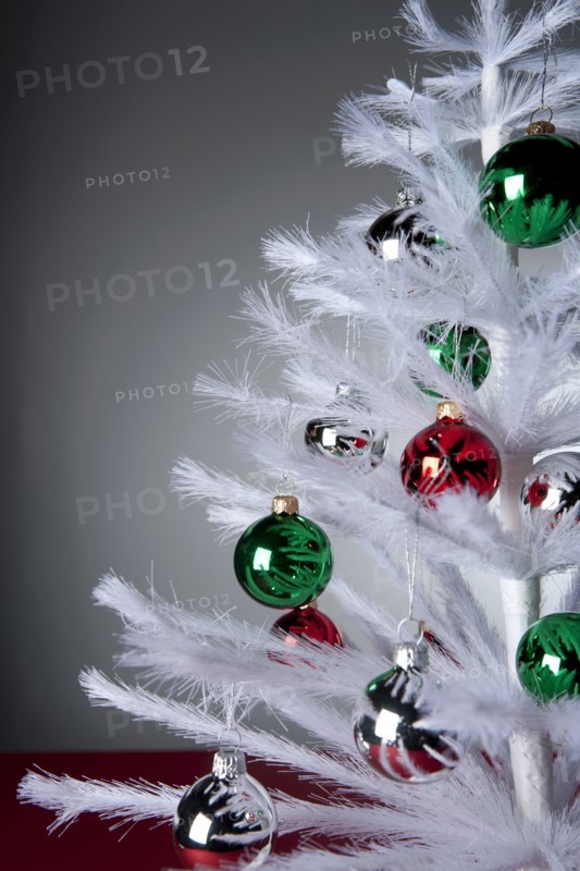 Ornaments on white