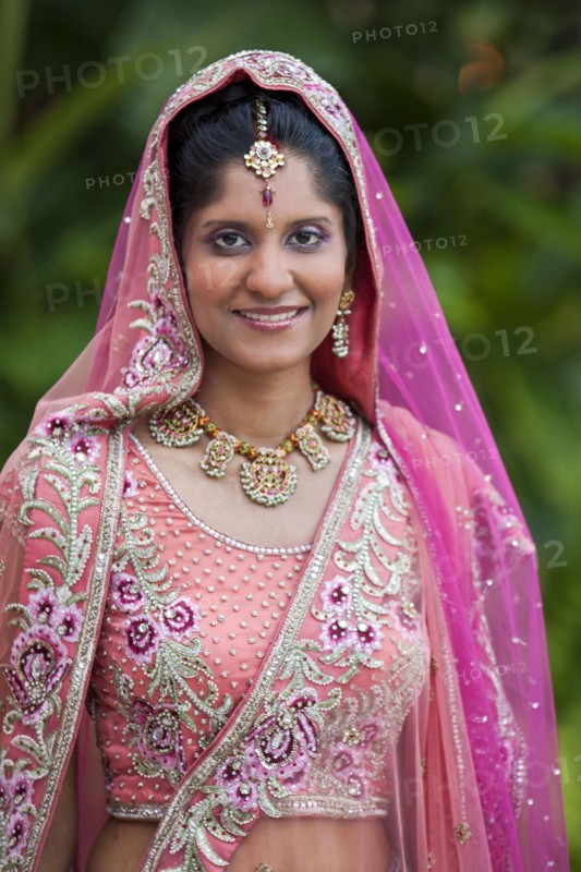 Indian bride smiling