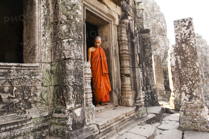 Buddhist monk at temple