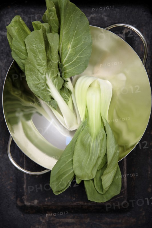 Shanghai and baby bok choy in wok