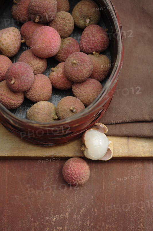 Lychee in basket