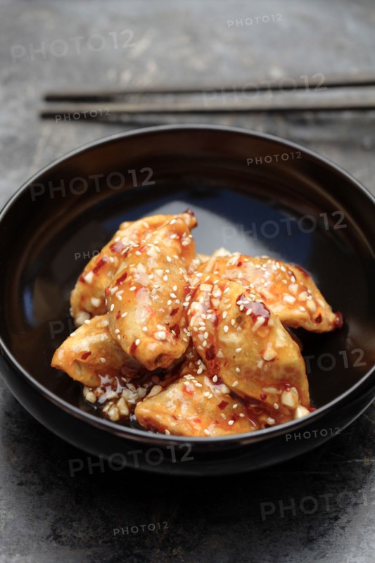 Sweet and sour Asian dumplings