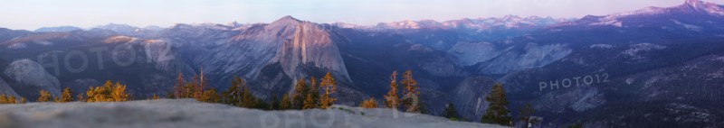 Panoramic view of Sentinel Dome at Yosemite National Park