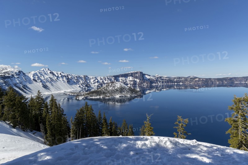 Scenic view of Crater Lake