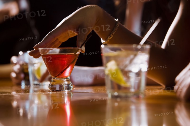 People drinking in nightclub