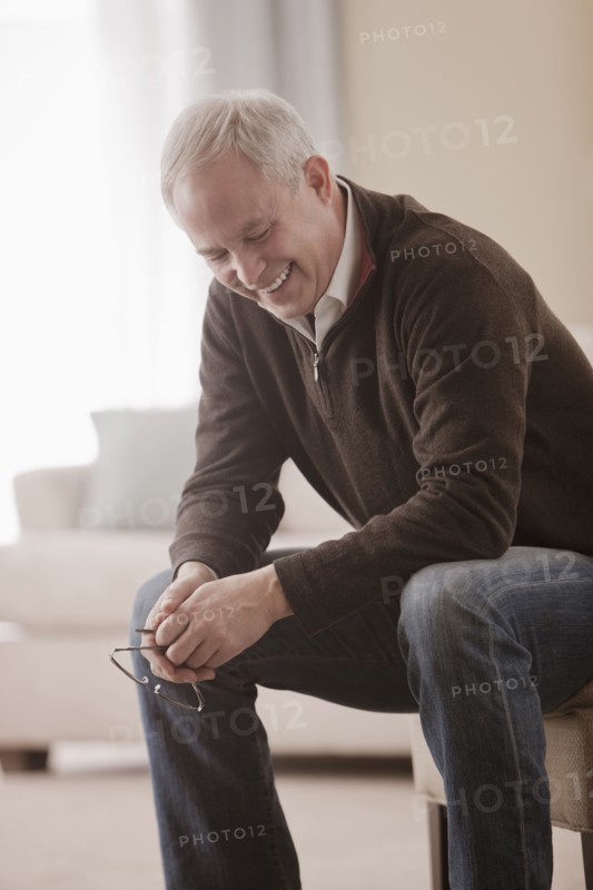 Laughing Caucasian man