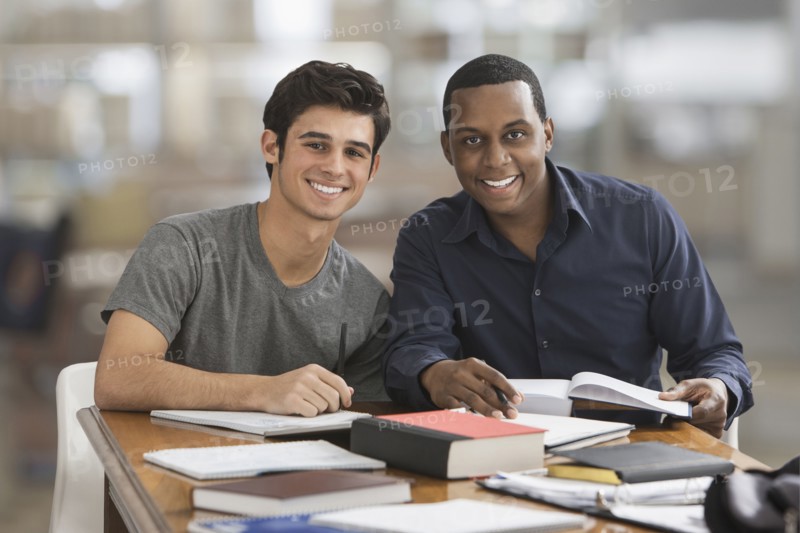Friends studying together
