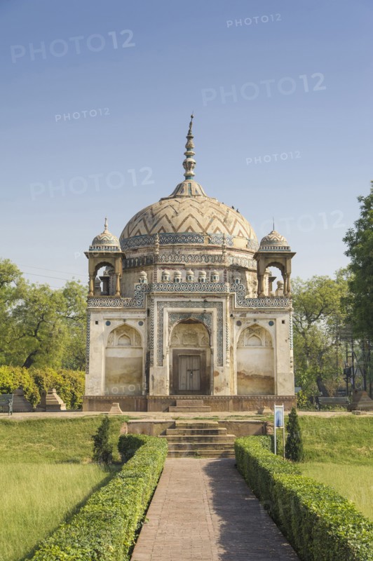 Ornate building with manicured lawn