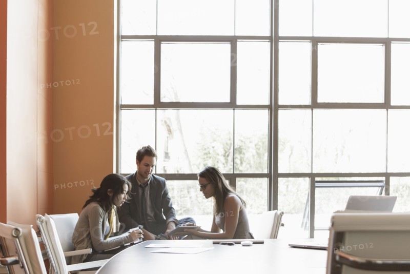 Business people talking in meeting
