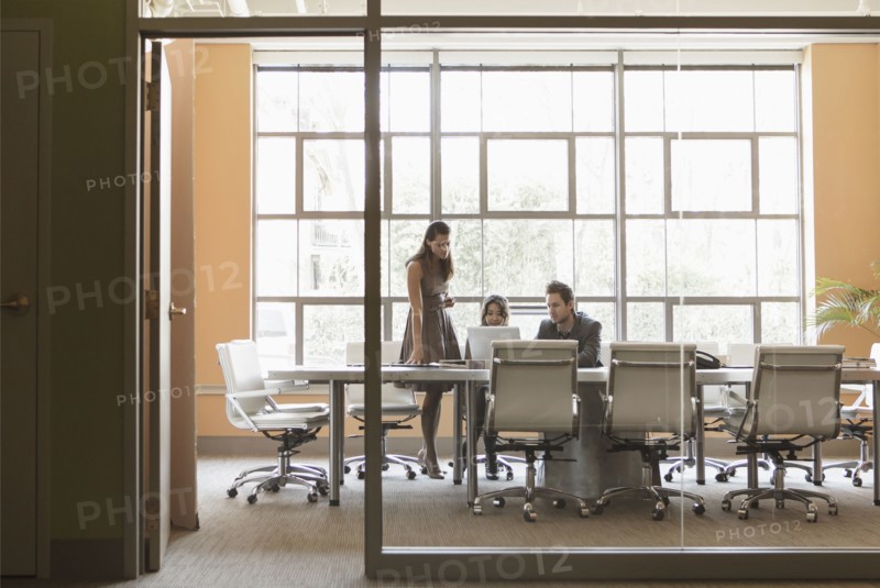 Business people talking in meeting