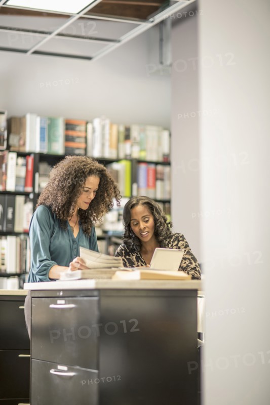 Businesswomen working together in office